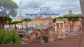  Presentation with rome italy - Presentation theme featuring roman-forum-in-rome-italy background and a light blue colored foreground