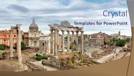  Presentation with rome italy - Presentation theme consisting of roman-forum-in-rome-italy background and a  colored foreground