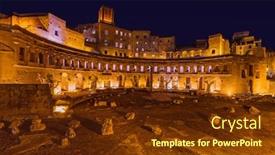  Presentation with forum - Cool new theme with roman-forum-ruins-in-rome backdrop and a tawny brown colored foreground
