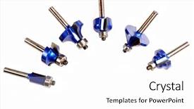  Presentation with bits - Audience pleasing PPT theme consisting of roman furniture - family of shaping router bits backdrop and a white colored foreground