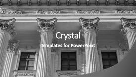  Presentation with greek columns - Cool new PPT theme with roman government - close-up shot of a line backdrop and a gray colored foreground