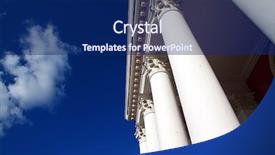  Presentation with roman - PPT layouts with roman government - white pillars background and a navy blue colored foreground