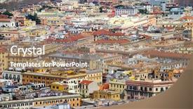  Presentation with rome italy - Presentation theme with roman home - city of rome italy aerial background and a coral colored foreground