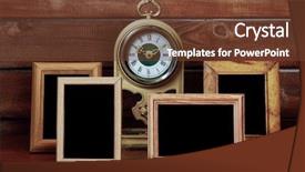  Presentation with old photo - Cool new slide set with roman home - old photo frames and antique backdrop and a tawny brown colored foreground