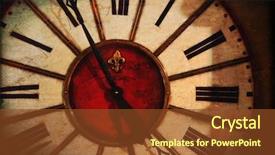  Presentation with vintage clock - Audience pleasing PPT theme consisting of roman home - vintage wall clock backdrop and a tawny brown colored foreground