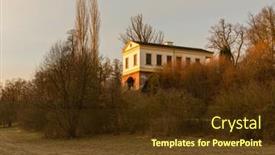  Presentation with roman - Presentation consisting of roman-house-at-park background and a tawny brown colored foreground