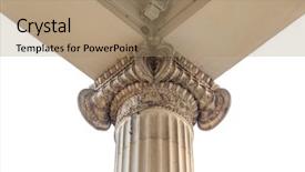  Presentation with greek columns - Theme having roman government - close-up shot of a line background and a coral colored foreground