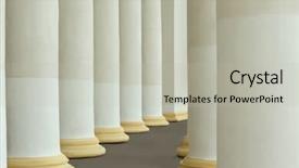  Presentation with roman style - PPT layouts consisting of roman government - closeup of building with columns background and a light gray colored foreground