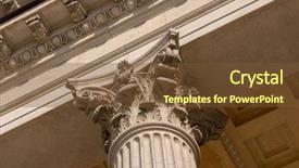  Presentation with architectural - Amazing theme having classic architecture - ionian column capital architectural detail backdrop and a tawny brown colored foreground