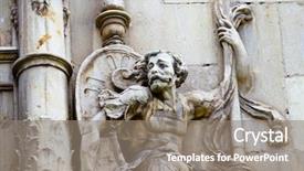  Presentation with warrior - Presentation theme with warrior facade of the university background and a gray colored foreground