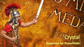  Presentation with roman soldier - Presentation theme consisting of roman legionary soldier in front background and a tawny brown colored foreground