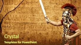  Presentation with roman soldier - Audience pleasing presentation consisting of roman legionary soldier in front backdrop and a tawny brown colored foreground