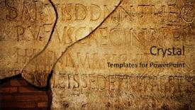  Presentation with roman - Beautiful PPT theme featuring roman letters texture backdrop and a gold colored foreground