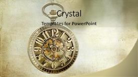  Presentation with roman - PPT layouts with roman number - old pocket watch background and a mint green colored foreground