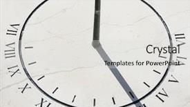  Presentation with stone - Amazing theme having roman number - sun dial made backdrop and a light gray colored foreground