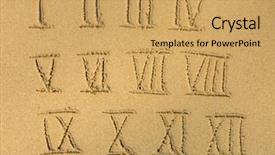 Presentation with beach sands - Amazing theme having roman numbers on a sandy backdrop and a  colored foreground