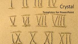  Presentation with roman - Colorful slide set enhanced with roman numbers written backdrop and a  colored foreground