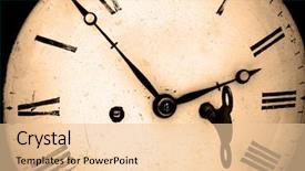  Presentation with key clock - Amazing theme having roman numeral - antique clock face with winder backdrop and a lemonade colored foreground