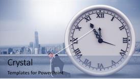  Presentation with classy - Slide deck having roman numeral - classy businessman pulling a rope background and a seafoam green colored foreground