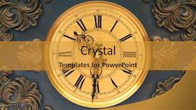  Presentation with old clock time antique - Cool new slides with roman numeral - old antique clock backdrop and a  colored foreground