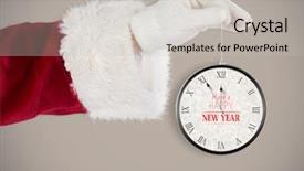  Presentation with roman - PPT layouts enhanced with roman numeral - santas hand is holding background and a light gray colored foreground