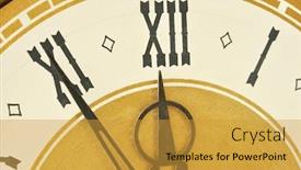  Presentation with new year - Cool new PPT layouts with roman numerals shows for five minutes twelve hours holiday new year backdrop and a gold colored foreground
