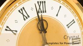  Presentation with new year - Slide deck enhanced with roman numerals shows for five minutes twelve hours holiday new year background and a yellow colored foreground