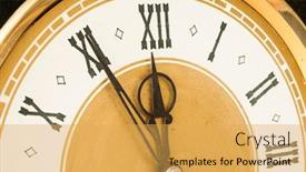  Presentation with roman - Slide set consisting of roman numerals shows for five minutes twelve hours holiday new year background and a yellow colored foreground