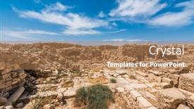 Presentation with roman ruins - Slides enhanced with roman ruins um ar-rasas jordan background and a coral colored foreground