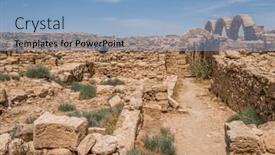  Presentation with roman ruins - Presentation theme with roman ruins um ar-rasas jordan background and a light blue colored foreground