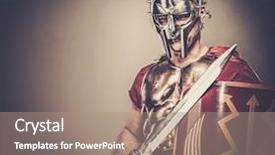  Presentation with roman soldier - Theme enhanced with roman sheild - legionary soldier ready background and a coral colored foreground