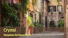  Presentation with old roman empire - Audience pleasing slide set consisting of roman street italy old streets backdrop and a tawny brown colored foreground