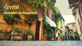  Presentation with rome italy - Beautiful slide set featuring roman street italy old streets backdrop and a tawny brown colored foreground