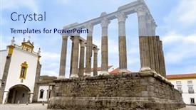  Presentation with roman - Presentation theme having roman-temple-diana-temple background and a sky blue colored foreground