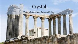  Presentation with roman - PPT layouts enhanced with roman temple of diana evora background and a light blue colored foreground