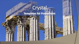  Presentation with roman ruins - Beautiful theme featuring roman temple of diana backdrop and a ocean colored foreground