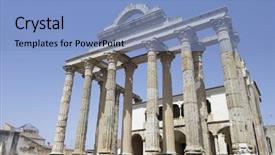  Presentation with roman - Presentation theme having roman temple of diana background and a  colored foreground