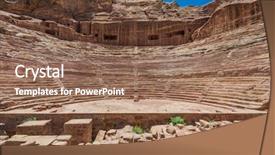  Presentation with roman theatre - Theme with roman theater arena in nabatean background and a coral colored foreground