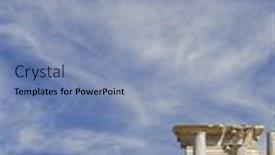  Presentation with theater - Theme with roman theater in merida the theater badajoz extremadura spain background and a light blue colored foreground