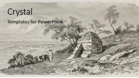  Presentation with tour - Colorful PPT theme enhanced with kabyle - roman tomb in fort napoleon backdrop and a light gray colored foreground