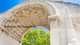  Presentation with roman - PPT theme enhanced with roman triumphal arch glanum saint-remy-de-provence provence france background and a coral colored foreground