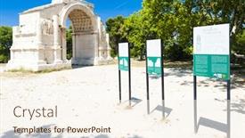  Presentation with roman - Amazing presentation theme having roman triumphal arch glanum saint-remy-de-provence provence france backdrop and a cream colored foreground