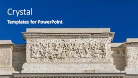  Presentation with unesco - Presentation consisting of roman-triumphal-arch-orange-unesco background and a ocean colored foreground