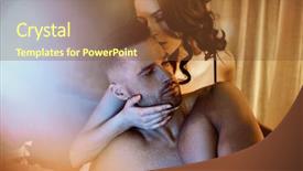  Presentation with romance - Colorful PPT theme enhanced with romance - beautiful loving couple posing backdrop and a tawny brown colored foreground