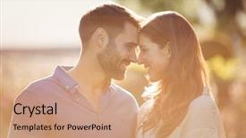  Presentation with park - PPT layouts enhanced with romance - close-up of couple romancing background and a coral colored foreground