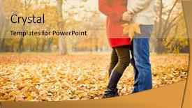  Presentation with love romance - Slides having romance in autumn in park young couple in love - concept background and a yellow colored foreground