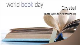  Presentation with open book magic lights - Theme with romance literature - open book isolated on white background and a white colored foreground