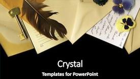  Presentation with memory book - Colorful presentation theme enhanced with romance of writing letters backdrop and a black colored foreground