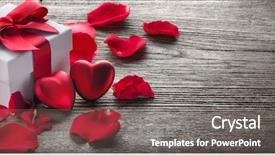  Presentation with wood rustic - Amazing presentation design having romanesque - gift box and bunch backdrop and a  colored foreground