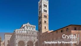  Presentation with church people - Beautiful presentation featuring romanesque art - lucca italy - june 30 backdrop and a violet colored foreground